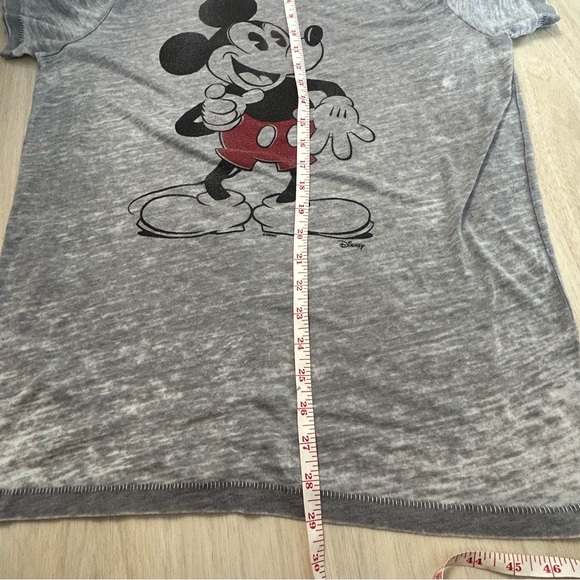 Abercrombie & Fitch Mickey Mouse Mens Muscle Burnout T-shirt Gray Large - Picture 6 of 9